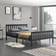[en.casa] Struttura Letto Matrimoniale Breda 160 x 200 cm Grigio Scuro